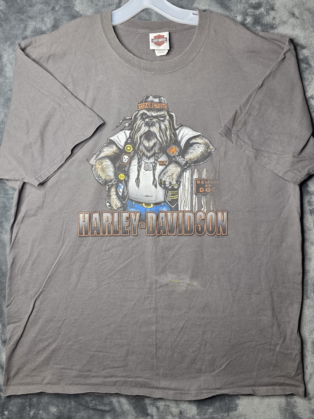 Harley Davidson Rockstar Beware of Dog TShirt Mens Sz 2XL Corpus Christi HD